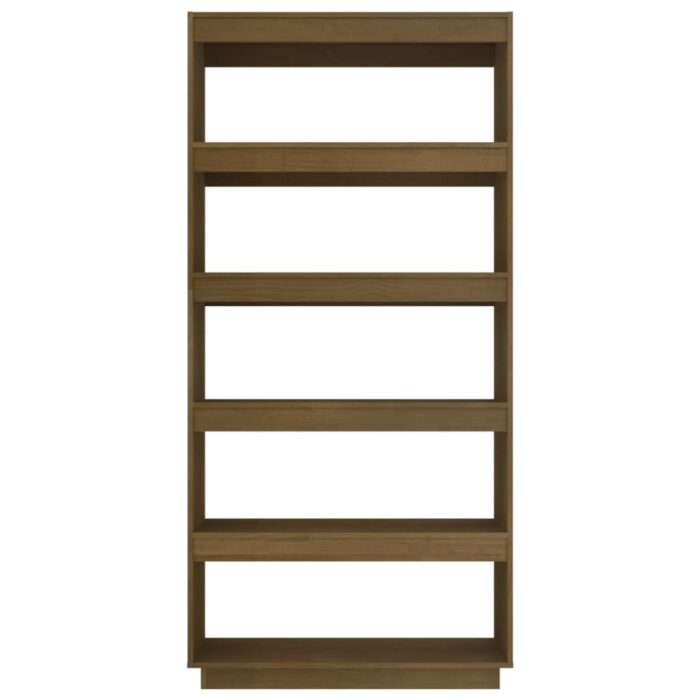 Bibliothèque/Séparateur de pièce Marron miel 80x35x167 cm Pin – Image 4