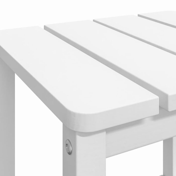 Table de jardin Adirondack Blanc 38x38x46 cm PEHD – Image 4