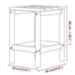 Table de jardin Adirondack Blanc 38x38x46 cm PEHD – Image 5