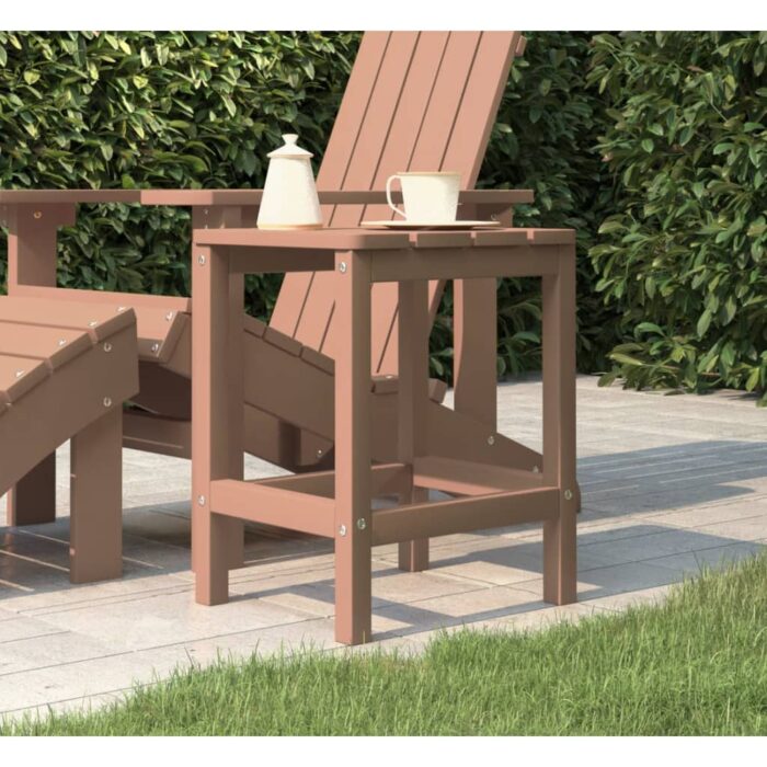 Table de jardin Adirondack Marron 38x38x46 cm PEHD – Image 1