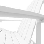 Chaise de jardin Adirondack avec repose-pied PEHD Blanc – Image 4