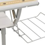Bureau d'artisanat blanc et gris 110x53x(58-87) cm – Image 4