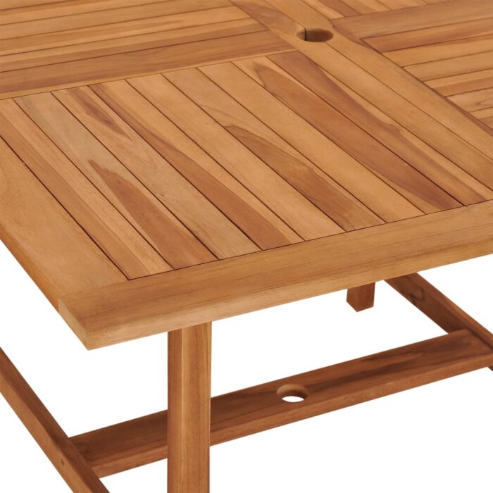 Table à dîner de jardin 110x110x75 cm Bois massif de teck – Image 4