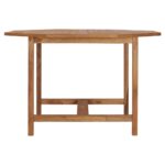 Table à dîner de jardin 110x110x75 cm Bois massif de teck – Image 2