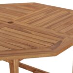 Table à dîner de jardin 110x110x75 cm Bois massif de teck – Image 5