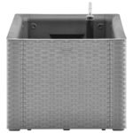 Lit surélevé de jardin avec système d'arrosage Gris 100x43x33cm – Image 3