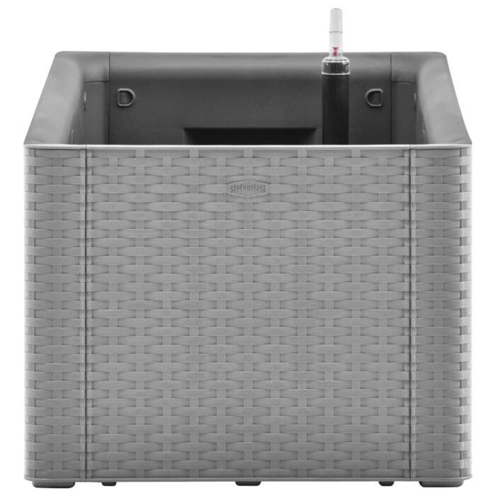 Lit surélevé de jardin avec système d'arrosage Gris 100x43x33cm – Image 3