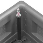 Lit surélevé de jardin avec système d'arrosage Gris 100x43x33cm – Image 4