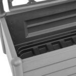 Jardinière avec treillis 100x43x142 cm PP Gris pierre – Image 4