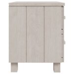 Tables de chevet HAMAR 2 pcs Blanc 40x35x44,5 cm Bois massif – Image 4