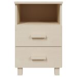 Tables de chevet HAMAR 2 pcs Marron miel 40x35x62cm Bois massif – Image 3