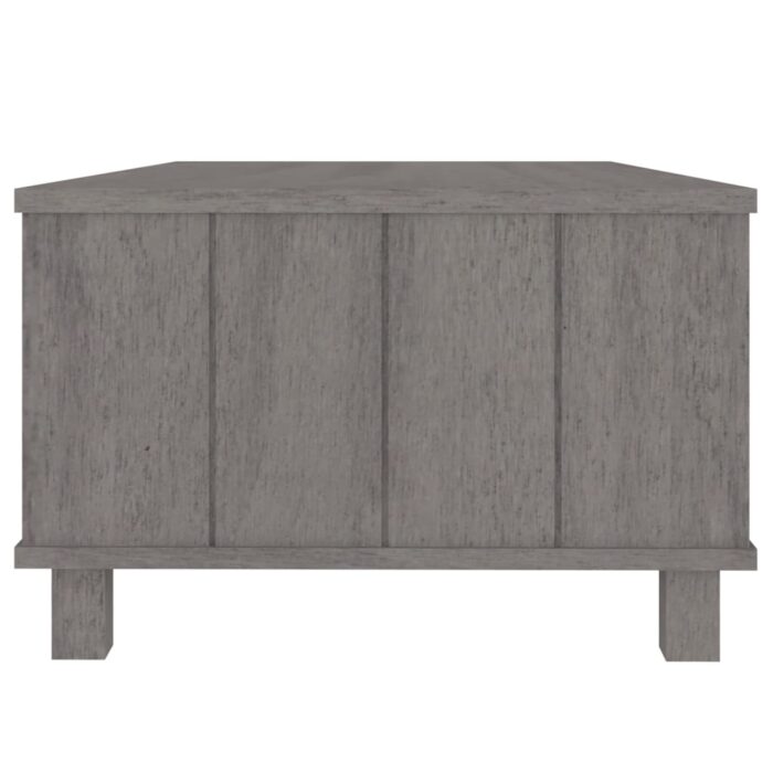 Table basse HAMAR Gris clair 100x55x35 cm Bois massif de pin – Image 4