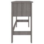 Bureau HAMAR Gris clair 110x40x75 cm Bois massif de pin – Image 4
