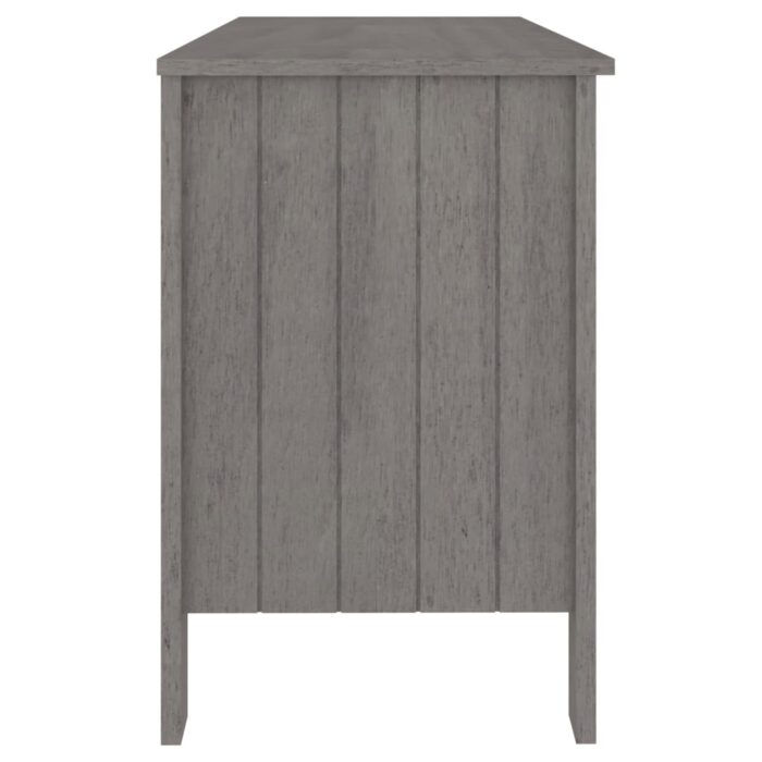 Bureau HAMAR Gris clair 113x50x75 cm Bois massif de pin – Image 4