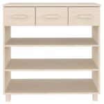 Table console HAMAR Marron miel 90x35x90 cm Bois massif de pin – Image 3