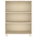 Bibliothèque HAMAR Marron miel 85x35x112 cm Bois de pin massif – Image 3