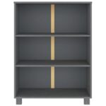 Bibliothèque HAMAR Gris foncé 85x35x112 cm Bois de pin massif – Image 3