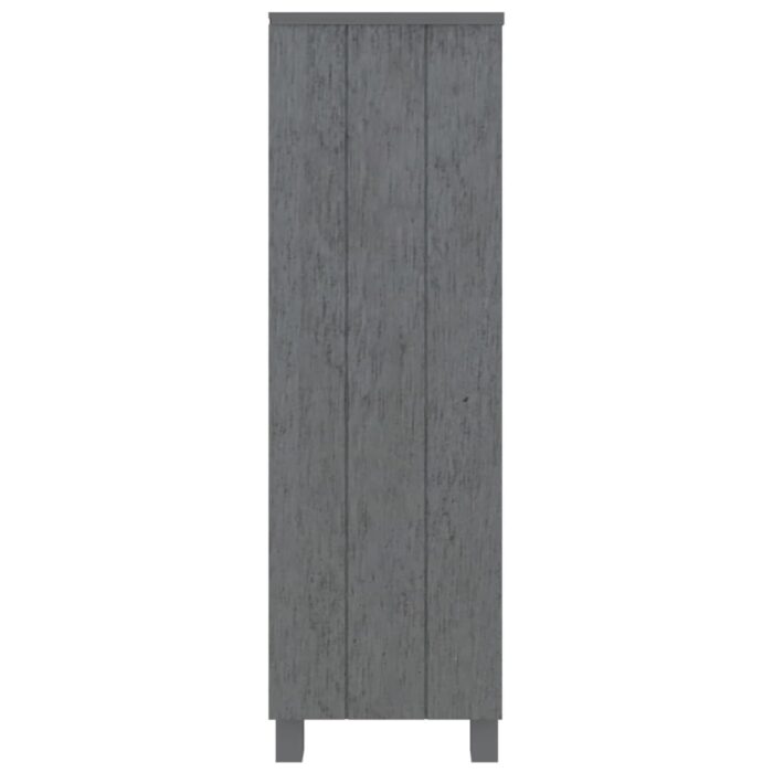 Bibliothèque HAMAR Gris foncé 85x35x112 cm Bois de pin massif – Image 4