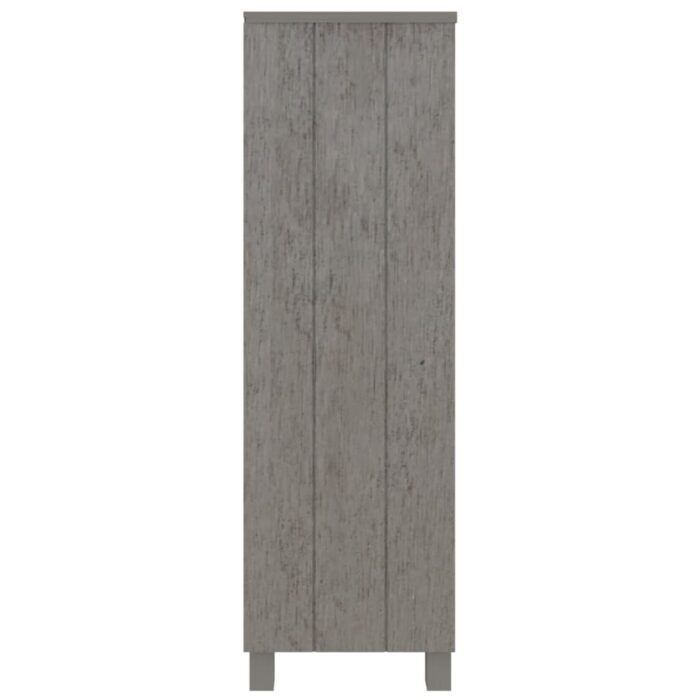 Bibliothèque HAMAR Gris clair 85x35x112 cm Bois de pin massif – Image 4