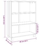 Bibliothèque HAMAR Gris clair 85x35x112 cm Bois de pin massif – Image 5