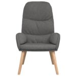 Chaise de relaxation Gris clair Tissu – Image 2