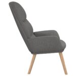 Chaise de relaxation Gris clair Tissu – Image 3