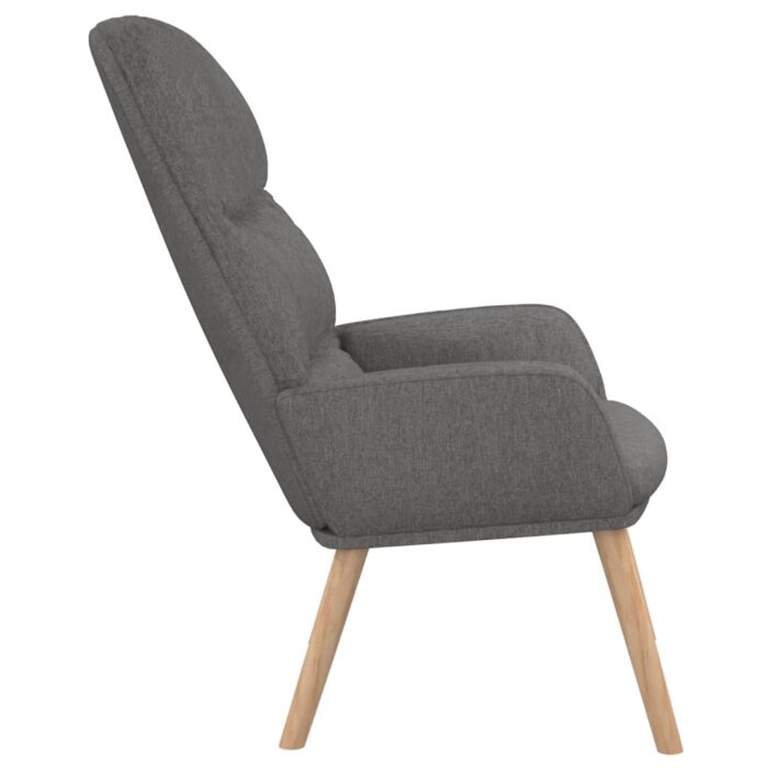 Chaise de relaxation Gris clair Tissu – Image 3