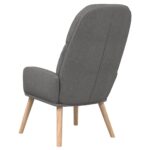 Chaise de relaxation Gris clair Tissu – Image 4
