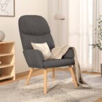 Chaise de relaxation Gris clair Tissu