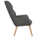 Chaise de relaxation Gris foncé Tissu – Image 3