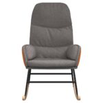 Chaise à bascule Gris clair Tissu – Image 3