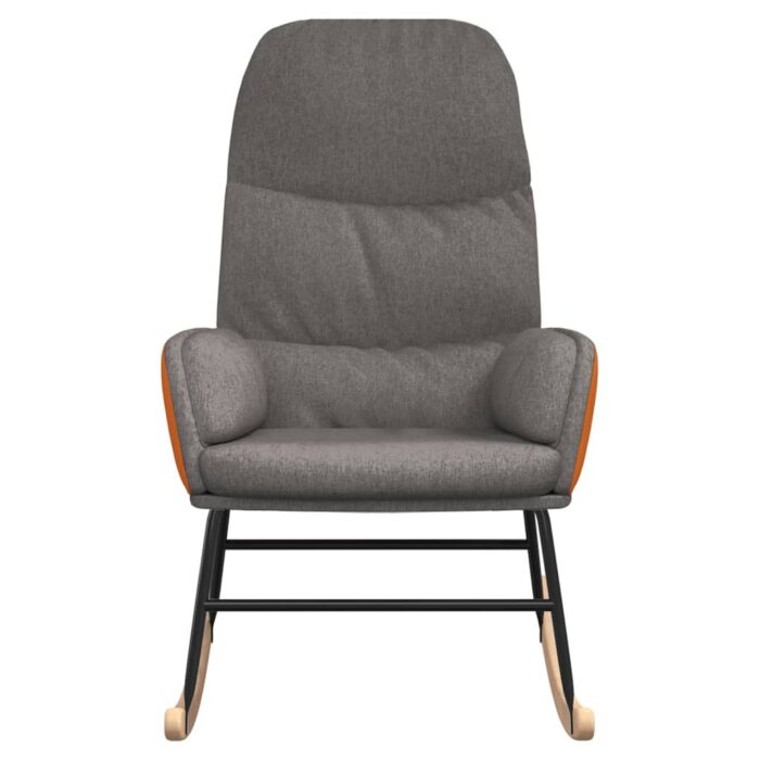 Chaise à bascule Gris clair Tissu – Image 3