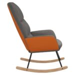 Chaise à bascule Gris clair Tissu – Image 4