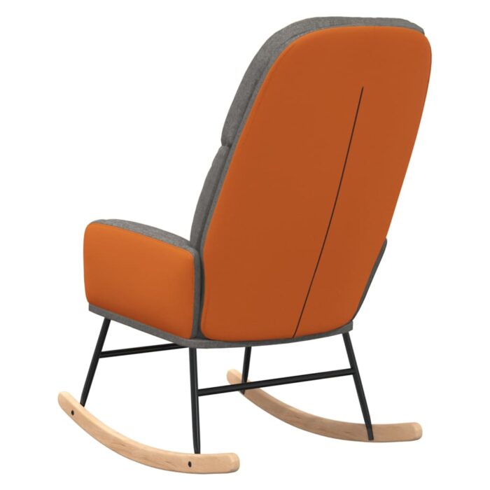 Chaise à bascule Gris clair Tissu – Image 5