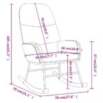 Chaise à bascule Blanc crème Tissu – Image 7