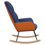 Chaise à bascule Bleu Tissu – Image 4