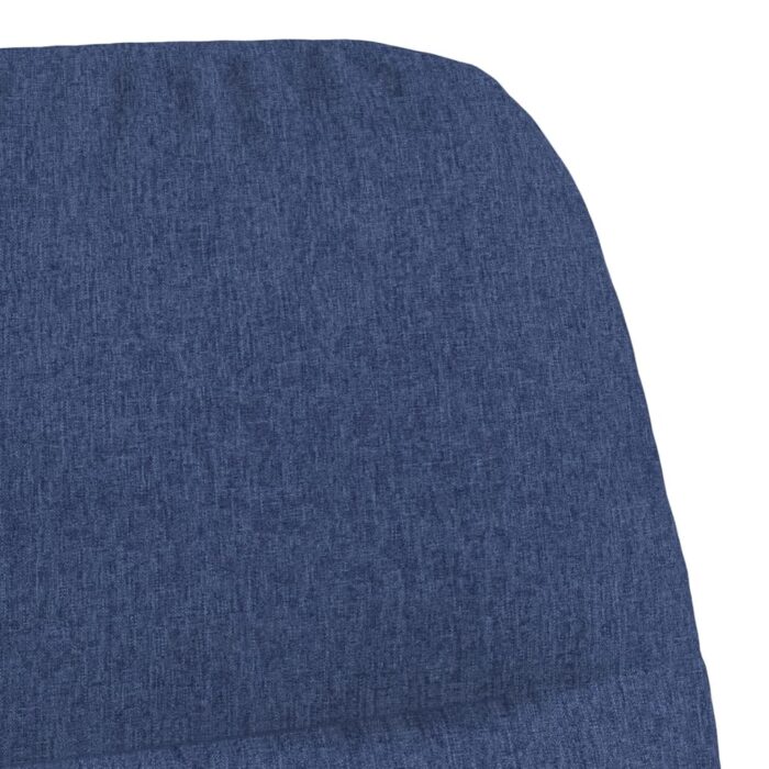 Chaise à bascule Bleu Tissu – Image 6