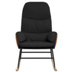 Chaise à bascule Noir Tissu – Image 3