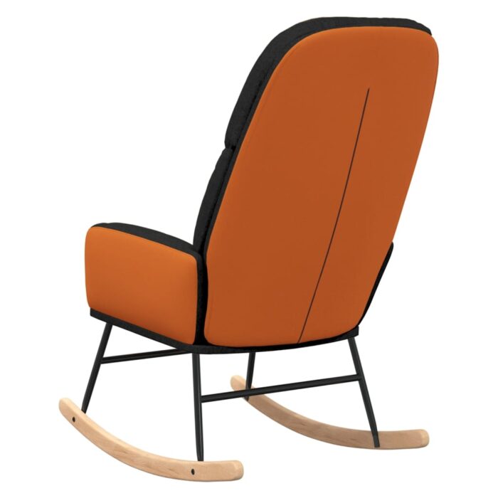 Chaise à bascule Noir Tissu – Image 4