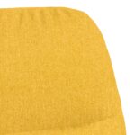 Chaise à bascule Jaune moutarde Tissu – Image 6