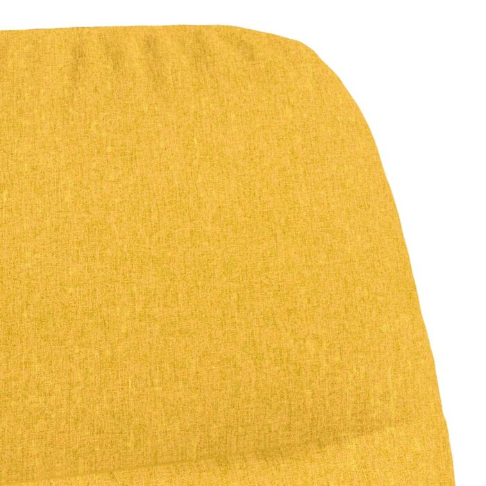 Chaise à bascule Jaune moutarde Tissu – Image 6