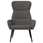 Chaise de relaxation Gris foncé Tissu – Image 2