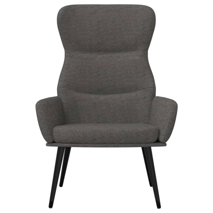 Chaise de relaxation Gris foncé Tissu – Image 2