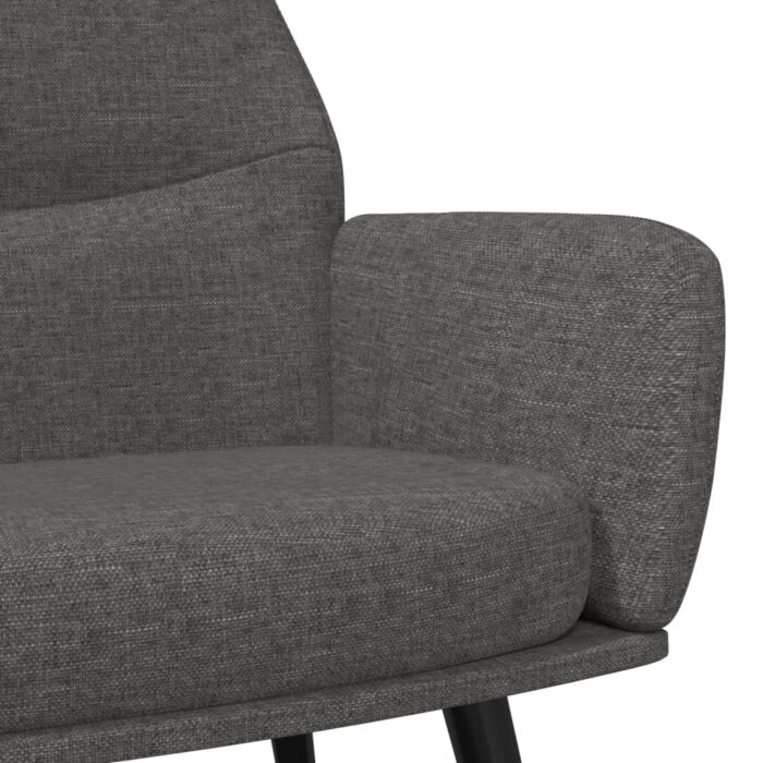 Chaise de relaxation Gris foncé Tissu – Image 5