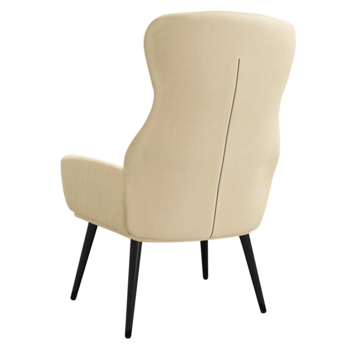Chaise de relaxation Crème Tissu – Image 4