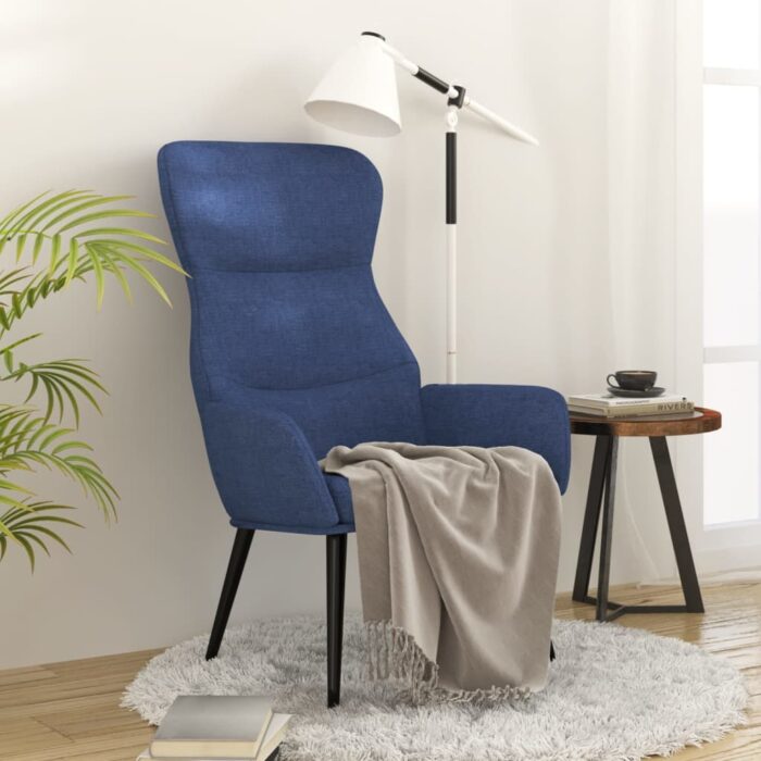 Chaise de relaxation Bleu Tissu – Image 1