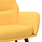 Chaise de relaxation Jaune moutarde Tissu – Image 5