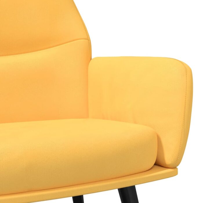Chaise de relaxation Jaune moutarde Tissu – Image 5