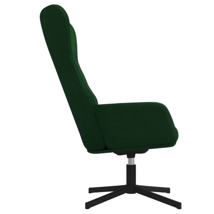 Chaise de relaxation Vert foncé Velours – Image 2