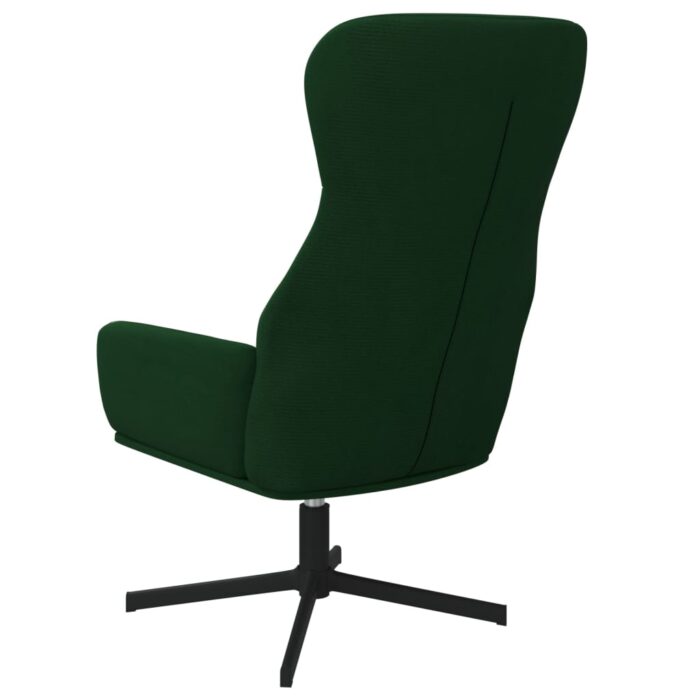 Chaise de relaxation Vert foncé Velours – Image 3